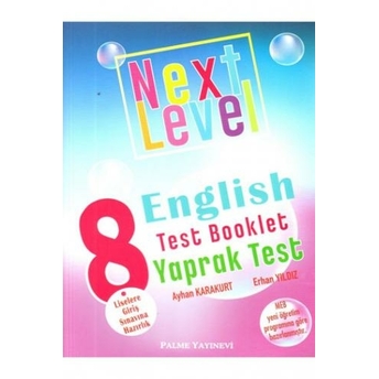 Palme Yayınları 8. Sınıf Next Level English Test Booklet Yaprak Test Komisyon