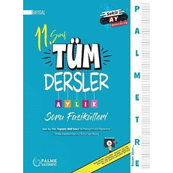 Palmetre 11 Sınıf Sayısal Tüm Dersler Aylık Çalışma Fasikülleri