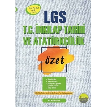 Pano Yayınları 8. Sınıf Lgs T.c. Inkılap Tarihi Ve Atatürkçülük Özet Komisyon