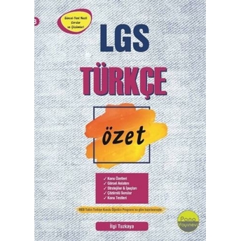 Pano Yayınları 8. Sınıf Lgs Türkçe Özet Komisyon