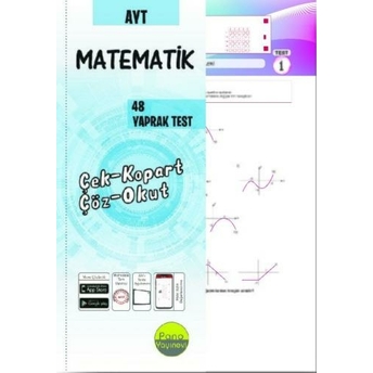 Pano Yayınları Ayt Matematik Yaprak Testleri Çek Kopart 48 Adet Komisyon