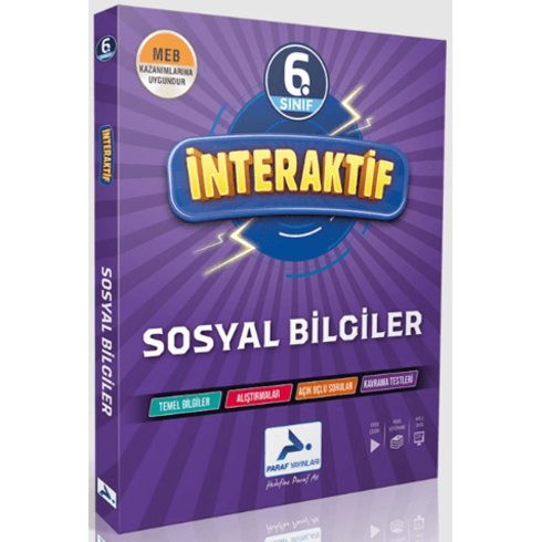 Paraf Yayınları 6. Sınıf Interaktif Sosyal Bilgiler Soru Kütüphanesi Komisyon