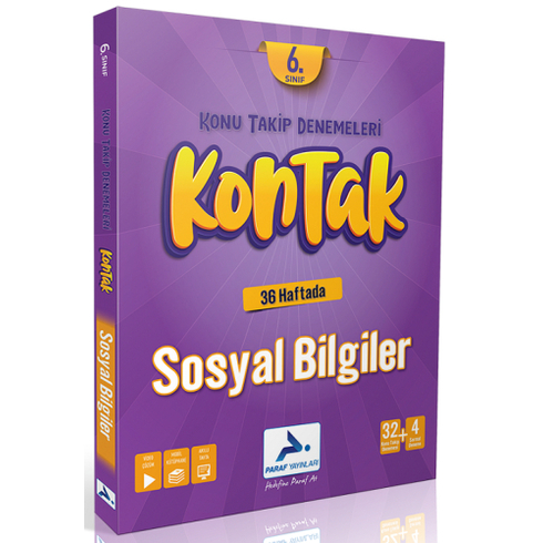 Paraf Yayınları 6. Sınıf Sosyal Bilgiler Kontak Konu Takip Denemeleri Komisyon