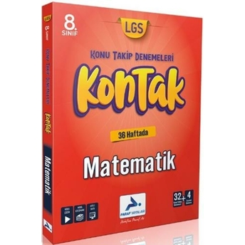 Paraf Yayınları 8. Sınıf Matematik Kontak Konu Takip Denemeleri Komisyon