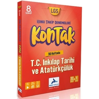 Paraf Yayınları 8. Sınıf T.c. Inkılap Tarihi Ve Atatürkçülük Kontak Konu Takip Denemeleri Komisyon