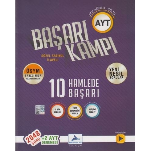 Paraf Yayınları Ayt Eşit Ağırlık Sözel 10 Hamlede Başarı Kampı + 2 Ayt Denemesi