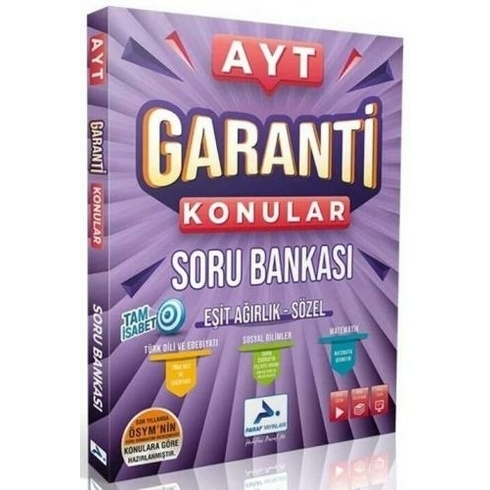 Paraf Yayınları Ayt Eşit Ağırlık Sözel Garanti Konular Soru Bankası Komisyon