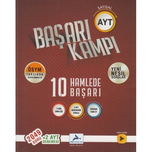 Paraf Yayınları Ayt Sayısal 10 Hamlede Başarı Kampı + 2 Ayt Denemesi