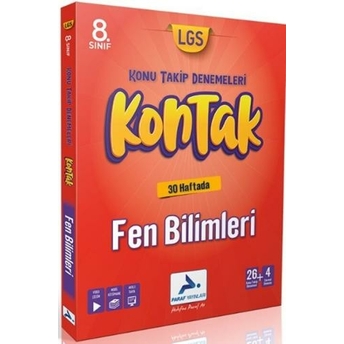 Paraf Yayınları Lgs 8. Sınıf Fen Bilimleri Kontak Konu Takip Denemeleri Komisyon