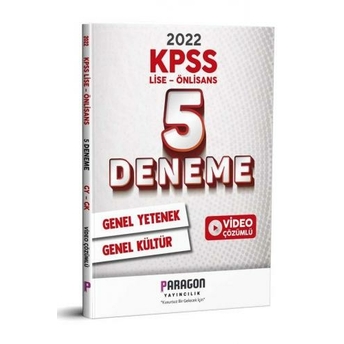 Paragon Yayıncılık 2022 Kpss Lise Önlisans Paragon Genel Yetenek Genel Kültür Tamamı Video Çözümlü 5 Deneme Komisyon