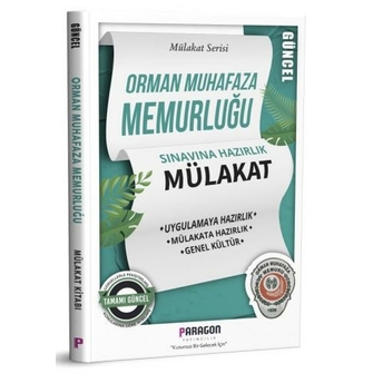 Paragon Yayıncılık 2022 Orman Muhafaza Memurluğu Mülakat Kitabı Komisyon