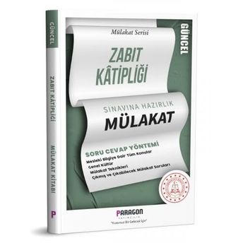 Paragon Yayıncılık 2022 Zabıt Kâtipliği Mülakat Kitabı Komisyon