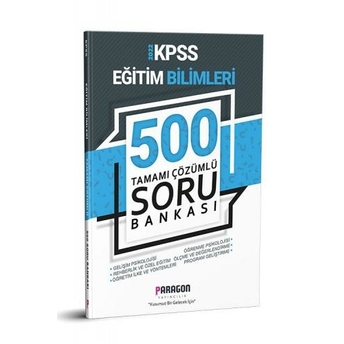 Paragon Yayınları 2022 Kpss Eğitim Bilimleri 500 Tamamı Çözümlü Soru Bankası Komisyon