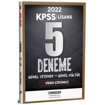 Paragon Yayınları 2022 Kpss Genel Yetenek Genel Kültür 5 Deneme Komisyon