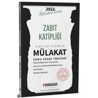 Paragon Yayınları 2022 Zabıt Katipliği Sınavı Mülakat Kitabı Soru Cevap Komisyon