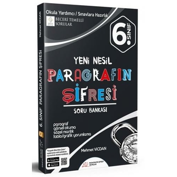 Paragrafın Şifresi Yayınları 6. Sınıf Paragrafın Şifresi Soru Bankası Mehmet Vicdan