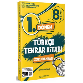 Paragrafın Şifresi Yayınları 8. Sınıf 1. Dönem Türkçe Tekrar Kitabı Soru Bankası Mehmet Vicdan