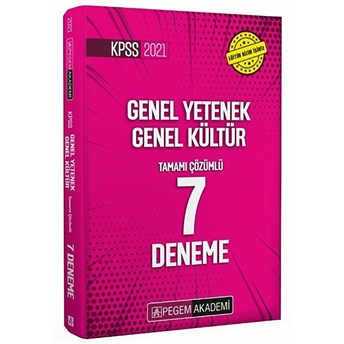 Pegem 2021 Genel Yetenek Genel Kültür Tamamı Çözümlü 7 Deneme (Iadesiz)