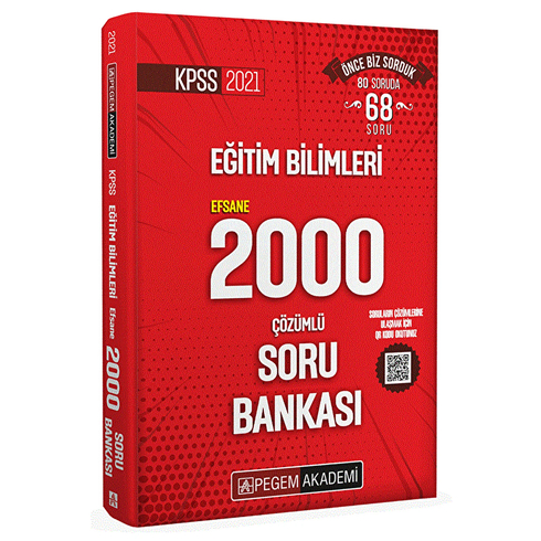 Pegem 2021 Kpss Eğitim Bilimleri Çözümlü Efsane 2000 Soru Bankası (Iadesiz)