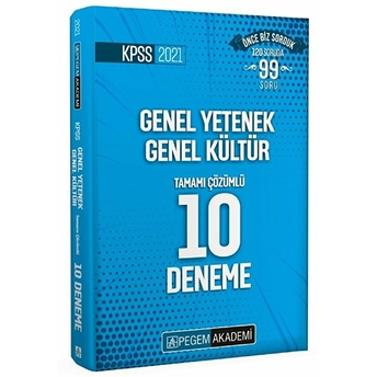 Pegem 2021 Kpss Genel Yetenek Genel Kültür Tamamı Çözümlü 10 Deneme (Iadesiz)