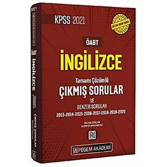 Pegem 2021 Kpss Öabt Ingilizce Tamamı Çözümlü Çıkmış Sorular Ve Benzer Sorular (Iadesiz)