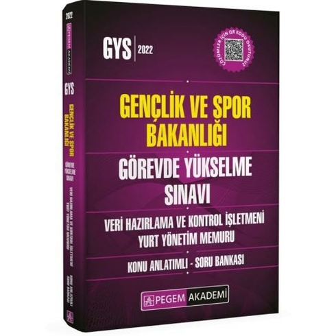 Pegem 2022 Gençlik Ve Spor Bakanlığı Görevde Yükselme Veri Hazırlama Ve Kontrol Işletmeni Yurt Yönetim Memuru Konu Anlatımlı Soru Bankası (Iadesiz)