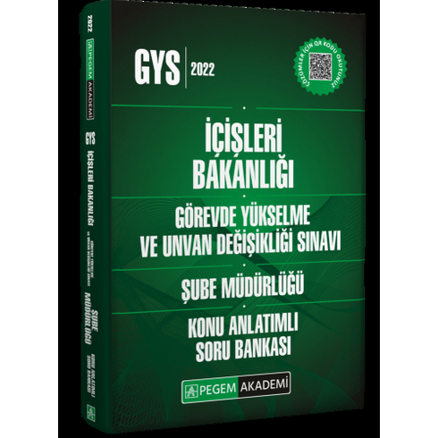 Pegem 2022 Içişleri Bakanlığı Görevde Yükselme Ve Unvan Değişikliği Sınavı Şube Müdürlüğü Konu Anlatımlı Soru Bankası (Iadesiz)