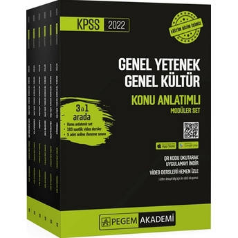 Pegem 2022 Kpss Genel Yetenek Genel Kültür Konu Anlatımlı Modüler Set (6 Kitap) (Iadesiz)