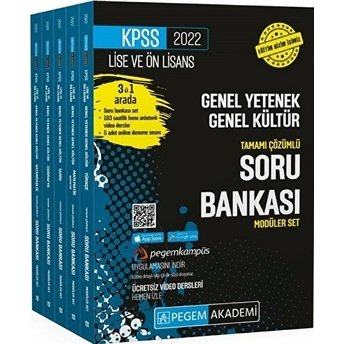 Pegem 2022 Kpss Lise Ve Önlisans Genel Yetenek Genel Kültür Tamamı Çözümlü Soru Bankası Seti