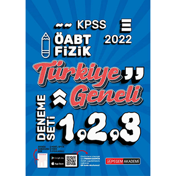 Pegem 2022 Kpss Öabt Fizik 1-2-3 (3'Lü Deneme) (Iadesiz)