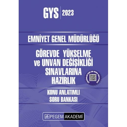 Pegem 2023 Emniyet Genel Müdürlüğü Görevde Yükselme Ve Unvan Değişikliği Konu Anlatımlı Soru Bankası