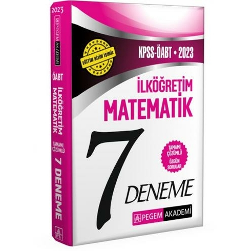 Pegem 2023 Kpss Öabt Ilköğretim Matematik Öğretmenliği 7 Deneme