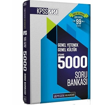 Pegem Akademi 2020 Kpss Genel Yetenek Genel Kültür Efsane 5000 Soru Bankası