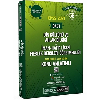 Pegem Akademi 2021 Öabt Din Kültürü Ve Ahlak Bilgisi-Imam Hatip Meslek Dersleri Öğretmenliği Konu Anlatım