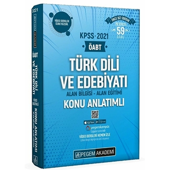 Pegem Akademi Kpss 2021 Öabt Türk Dili Ve Edebiyatı Video Destekli Konu Anlatımlı