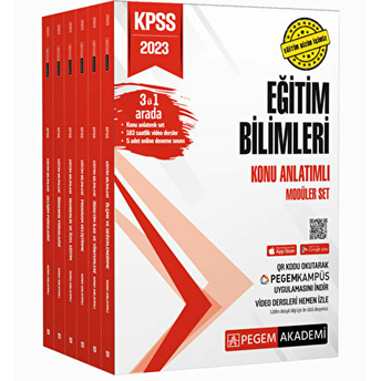 Pegem Akademi Kpss 2023 Eğitim Bilimleri Konu Anlatımlı Modüler Seti (6 Kitap Takım)