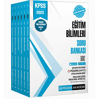 Pegem Akademi Kpss 2023 Eğitim Bilimleri Tamamı Video Çözümlü Soru Bankası Modüler Seti (6 Kitap Takım)