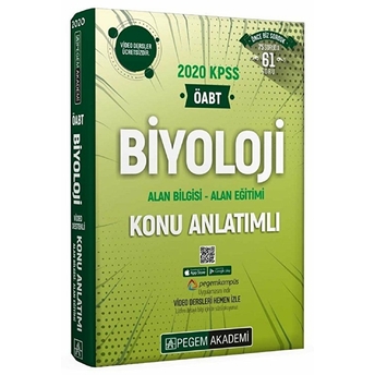 Pegem Akademi Öabt Biyoloji Konu Anlatımlı