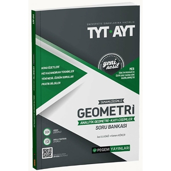 Pegem Akademi  Tyt-Ayt Tamamı Çözümlü Geometri (Analitik Geometri-Katı Cisimler) Soru Bankası