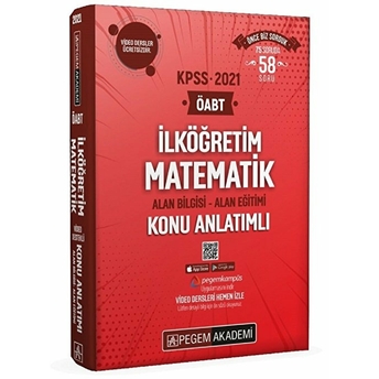 Pegem Akademi Yayıncılık 2021 Kpss Öabt Ilköğretim Matematik Video Destekli Konu Anlatımlı Modüler Set