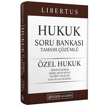 Pegem Akademi Yayıncılık 2022 Kpss A Grubu Libertus Hukuk Tamamı Çözümlü Soru Bankası (Özel Hukuk)