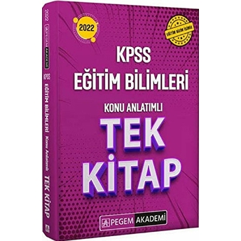 Pegem Akademi Yayıncılık 2022 Kpss Eğitim Bilimleri Konu Anlatımlı Tek Kitap