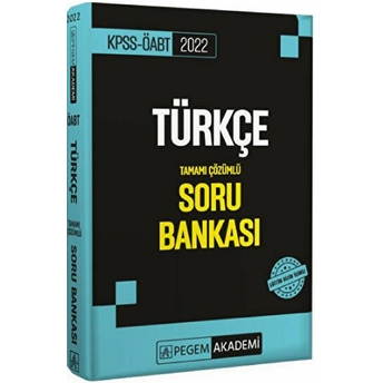 Pegem Akademi Yayıncılık 2022 Kpss Öabt Türkçe Soru Bankası