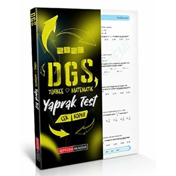 Pegem Dgs 2023 Çek Kopart Yaprak Test