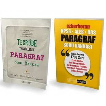 Pegem Ezberbozan Paragraf Soru Bankası Ve Tecrübe Taktiklerle Paragraf Soru Bankası Set Rüştü Bayındır