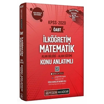 Pegem Kpss Öabt Ilköğretim Matematik Video Destekli Konu Anlatımlı Modüler Set