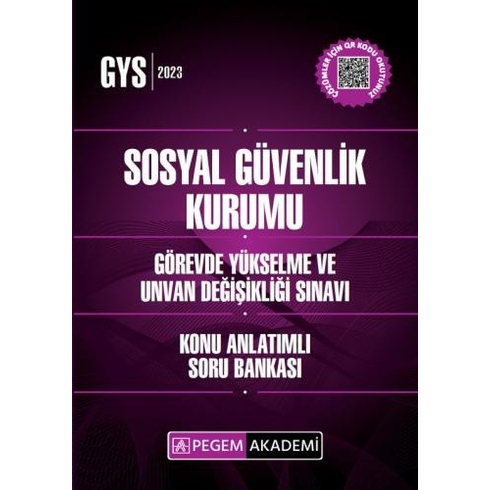 Pegem Sosyal Güvenlik Kurumu Görevde Yükselme Ve Unvan Değişikliği Sınavları Için Konu Anlatımlı Soru Bankası (Iadesiz)