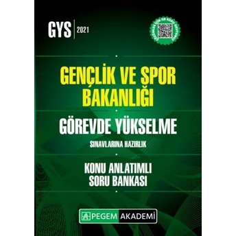 Pegem Yayınları 2021 Gençlik Ve Spor Bakanlığı Görevde Yükselme Sınavlarına Hazırlık Konu Anlatımlı Soru Bankası Komisyon