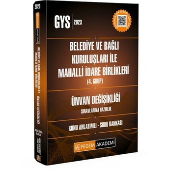 Pegem Yayınları 2023 Gys Belediye Ve Bağlı Kuruluşları Ile Mahalli Idare Birlikleri 4. Grup Konu Anlatımlı Soru Bankası Komisyon