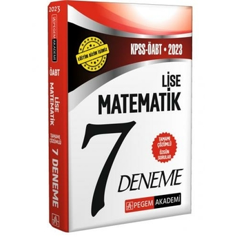 ​Pegem Yayınları 2023 Öabt Lise Matematik Tamamı Çözümlü 7 Deneme Komisyon